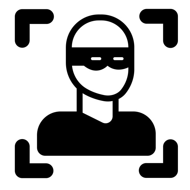 入侵者，小偷，窃贼，犯罪固体图标，监控概念，犯罪警报矢量标志在白色背景上，字形风格图标移动概念网页设计。矢量图形。图片下载