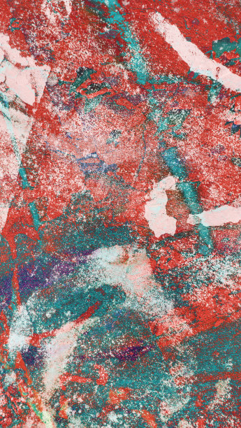 垃圾旧风化混凝土墙与开裂剥落多个白色米色紫色红色和绿色油漆层高分辨率背景纹理库存照片图片下载