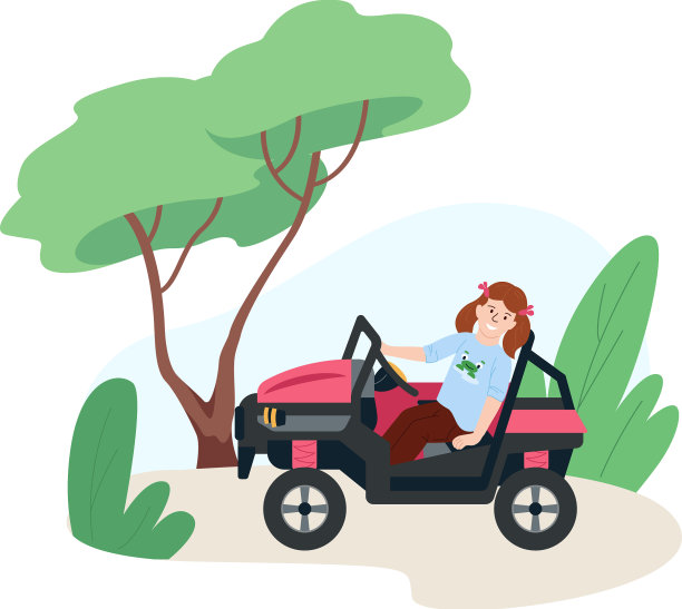 玩具车女孩背景图片下载