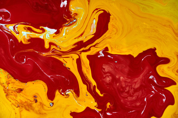 抽象的油漆颜色背景。系外行星宇宙海洋图案，油漆污渍。大理石花纹的效果。背景与抽象旋转油漆效果。液体丙烯图片与流动和飞溅。混合图片下载