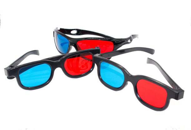 具有选择性焦点的浮雕3D眼镜图像图片下载