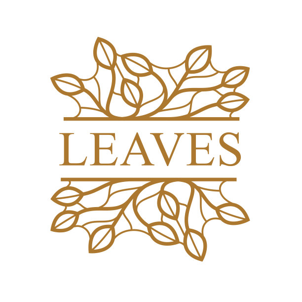 豪华经典风格优雅矢量花徽章隔离在白色背景，精品或酒店标志，树叶和树枝线性徽章。图片下载