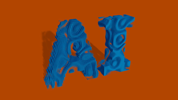 人工智能图标与表面。抽象技术概念图片下载