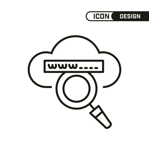 云计算行图标。单一的图标设计。多用途和编辑细线设计。图片下载