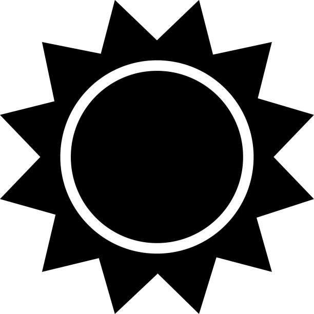 太阳字形图标隔离扁平符号图片下载