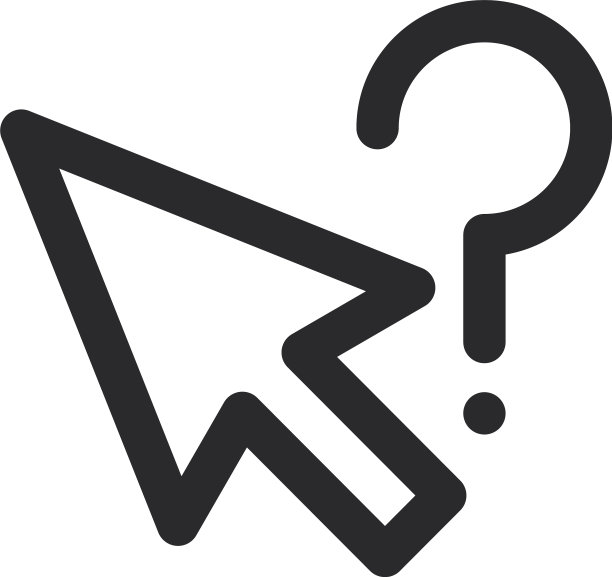 网页问号光标图标图片下载