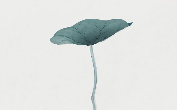 中国复古画风荷花插画。图片下载