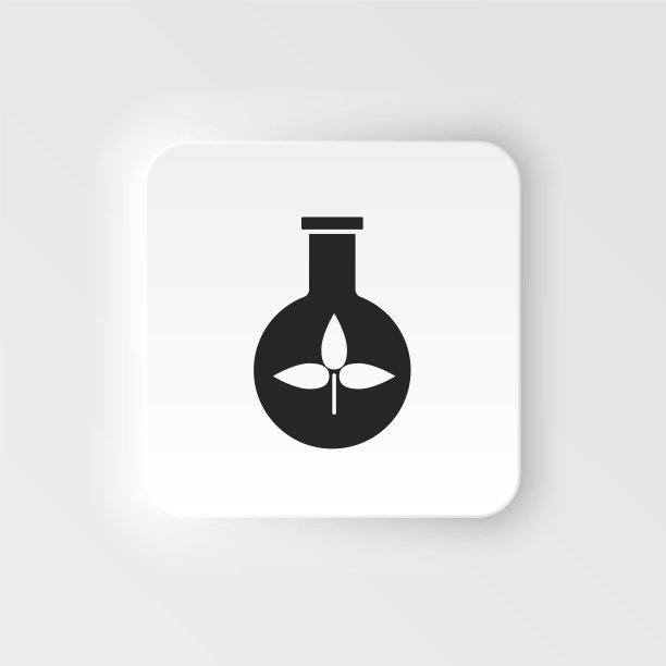 生物学、植物。生物工程neuorphic风格矢量图标。生物技术促进健康和研究分子生物学、生物医学和分子工程图片下载