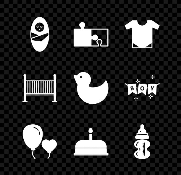 设置初生婴儿襁褓中的婴儿拼图图片下载