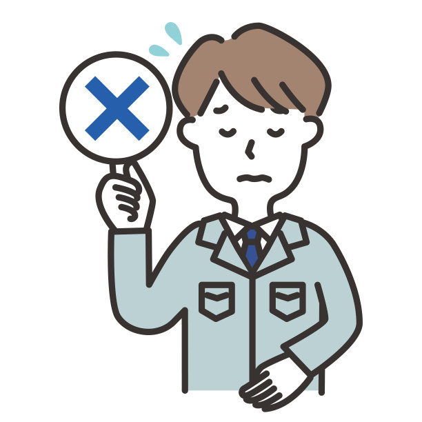 穿着工作服和领带贴错标签的男人插画图片下载