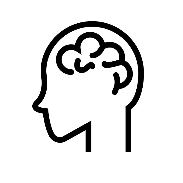 人和大脑图标。矢量图图片下载