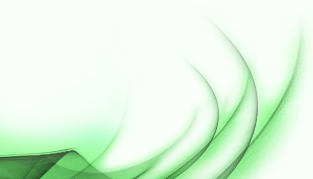 白色背景上的装饰性抽象绿色曲线图片下载