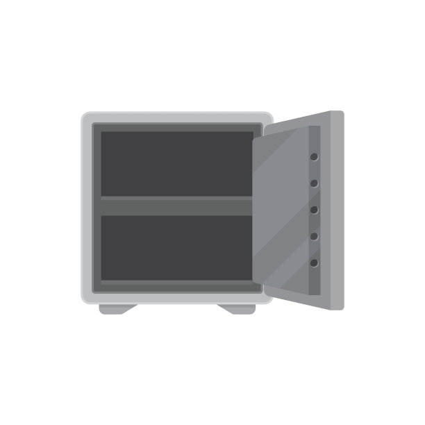 金属银行安全图标在平面风格。货币库矢量插图上孤立的背景。仓储标牌经营理念。图片下载