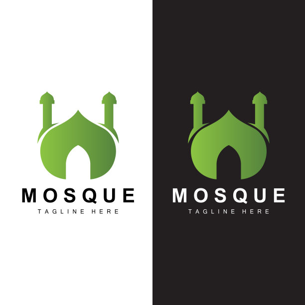清真寺矢量符号插图设计图片下载