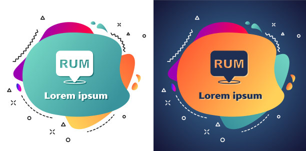 白酒喝朗姆酒瓶图标孤立图片下载