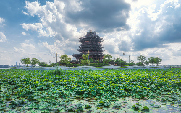 崇远寺鸟瞰图图片下载