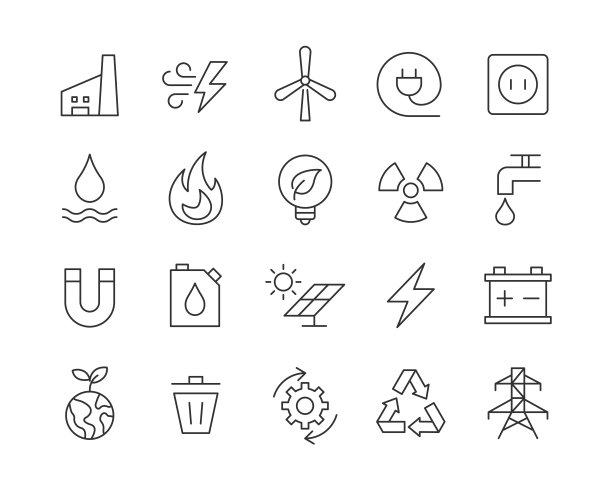 能量图标-矢量线图标图片下载