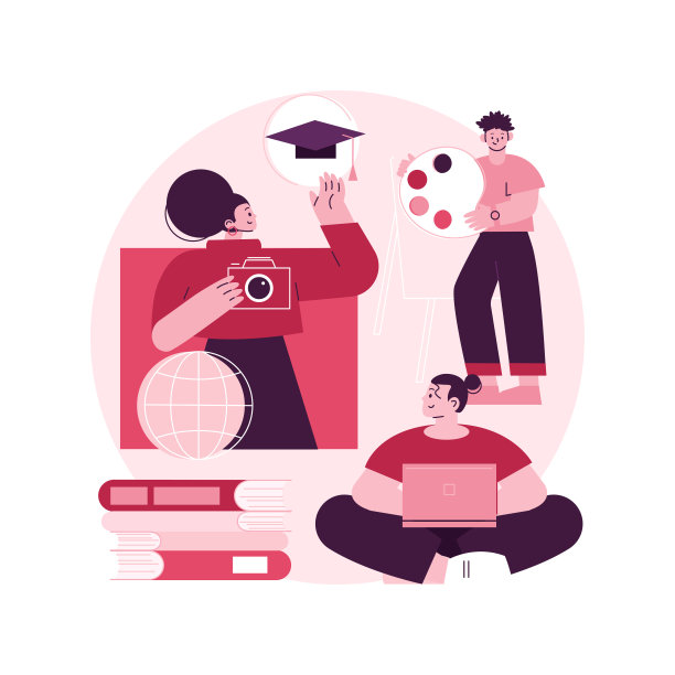 学生俱乐部抽象概念矢量插图。图片下载