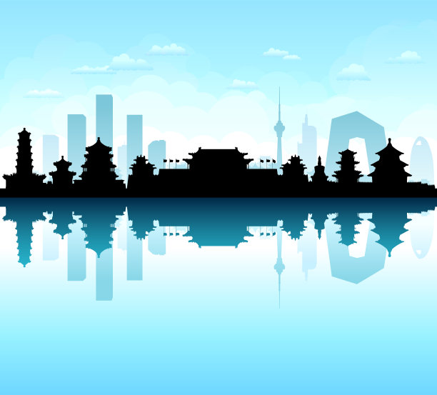 北京天际线(所有建筑都是完整且可移动的)图片下载