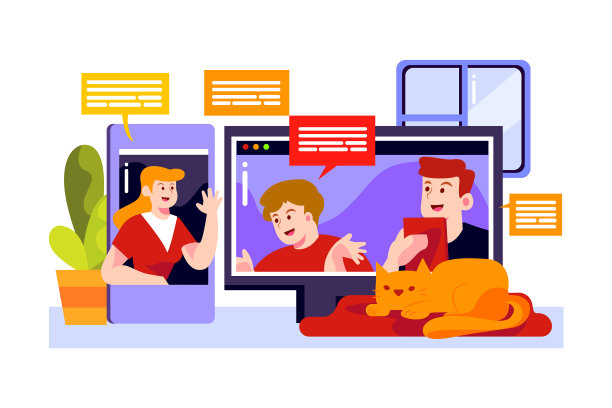 一个女人用她的手机进行在线会议图片下载