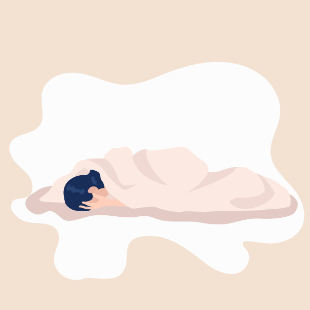 裹着毯子的沮丧女孩图片下载