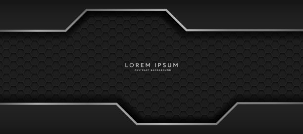 深色背景由反射的金属线条组成。六角形金属纹理背景图片下载