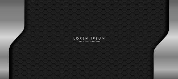 深色背景由反射的金属线条组成。六角形金属纹理背景图片下载