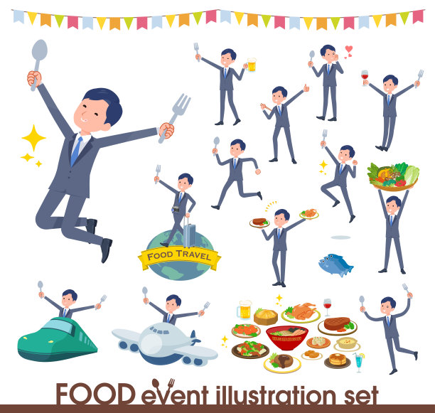 一组关于食品活动的顾问工作人员图片下载