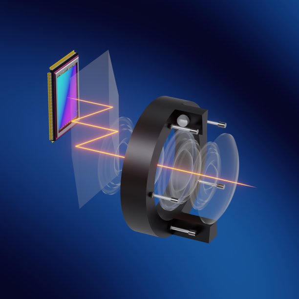 紧凑型变焦镜头的四棱镜技术，智能手机光学方案概念，3D渲染图片下载
