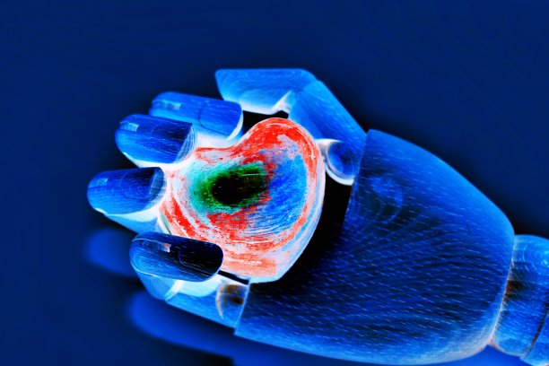 机器人手握心脏医疗技术未来动力图片下载