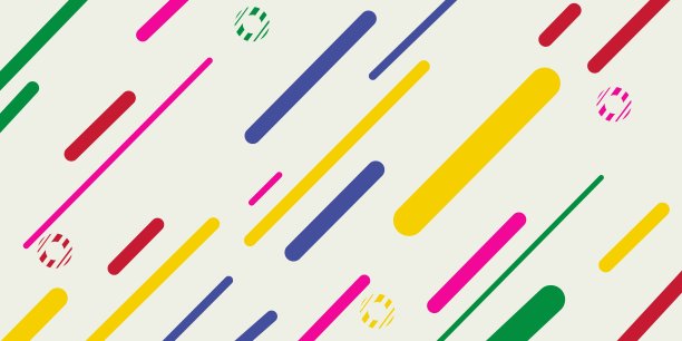 抽象的彩色几何无缝图案与现代线条图片下载