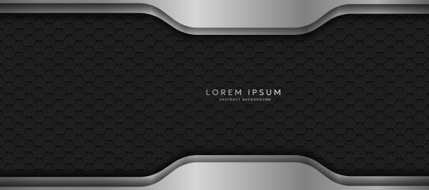 深色背景由反射的金属线条组成。六角形金属纹理背景图片下载