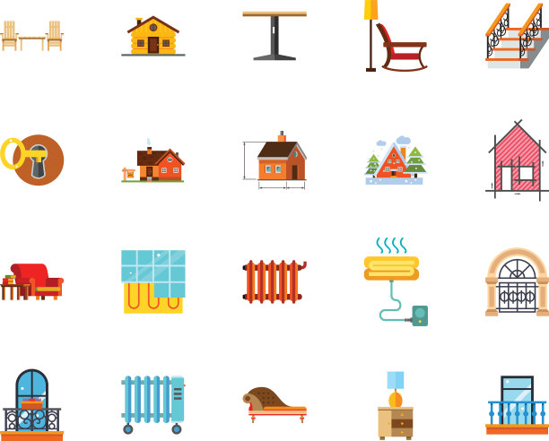 房屋图标集图片下载