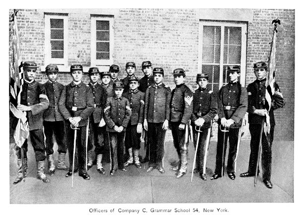 C连的小学生:军官作为军校学员，纽约市，纽约州，美国，19世纪美国历史图片下载