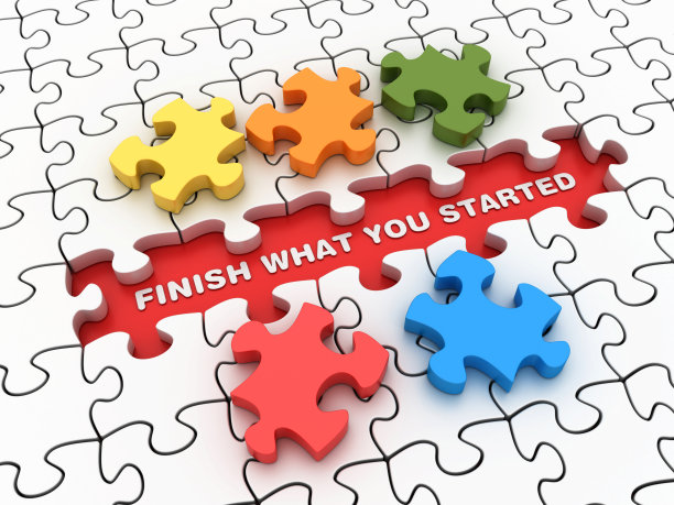 拼图完成你开始的短语图片下载