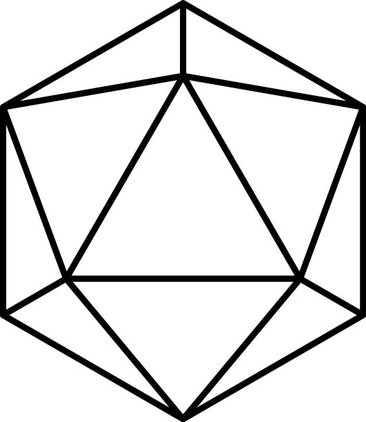 几何水晶图标黑线多边形形状图片下载