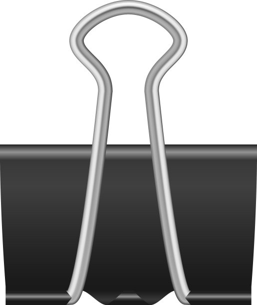 黑色金属夹办公文件夹图片下载