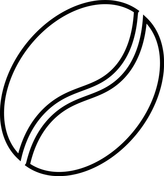 咖啡豆线性图标咖啡符号香气符号图片下载