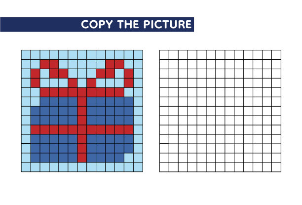 复制图片。圣诞礼物。儿童教育游戏。图片下载