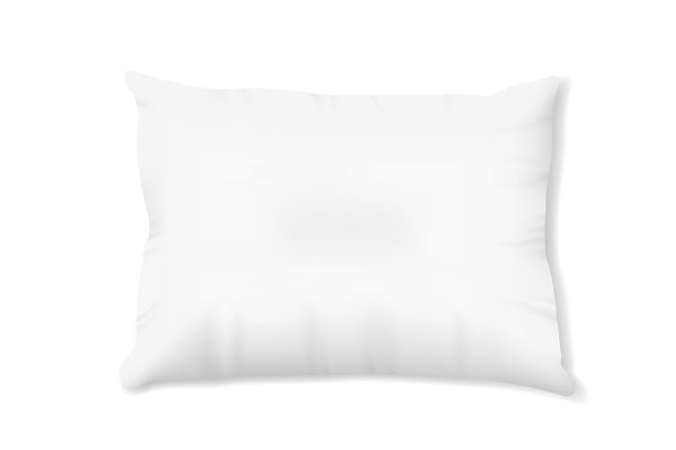 白色背景的长方形舒适柔软的枕头。图片下载