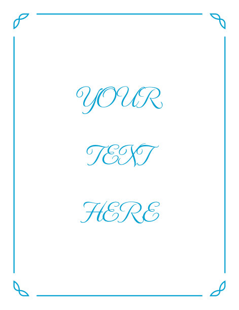 浅蓝色矢量边框框架图片下载