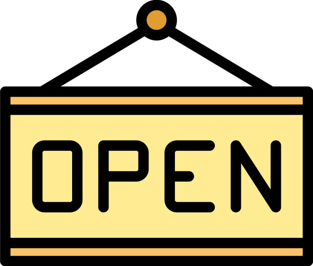 打开横幅图标平面图片下载