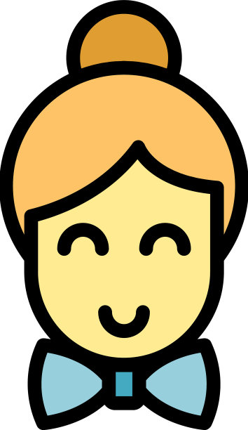 女服务员图标扁平图片下载