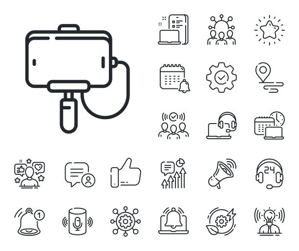 自拍杆线图标手机人像拍照标志图片下载