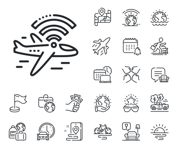 飞机wifi线路图标飞机wifi标志图片下载