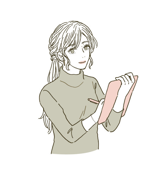 美丽的插图一个女人咨询与医疗记录图片下载