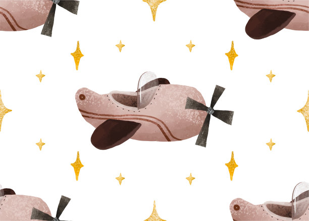 婴儿打印。儿童无缝图案。飞机,云,stars.Aviation。无尽的男孩图案。手绘无缝重复儿童简单图案与飞机和云在斯堪的纳维亚风格。孩子们的背景。古董飞机。图片下载