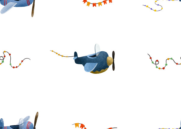 婴儿打印。儿童无缝图案。飞机,云,stars.Aviation。无尽的男孩图案。手绘无缝重复儿童简单图案与飞机和云在斯堪的纳维亚风格。孩子们的背景。古董飞机。图片下载