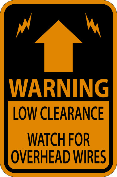 警告标志低间隙，注意架空电线图片下载