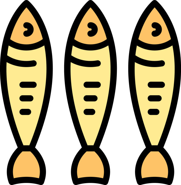 海洋鲱鱼图标平图片下载